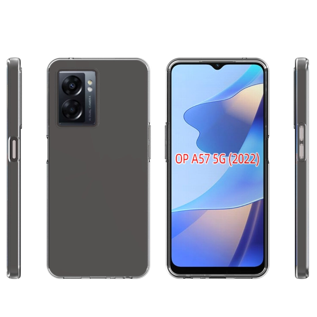 OPPO A57 5G 2022 Waterproof Texture TPU Protective Phone Case Shockproof Cover