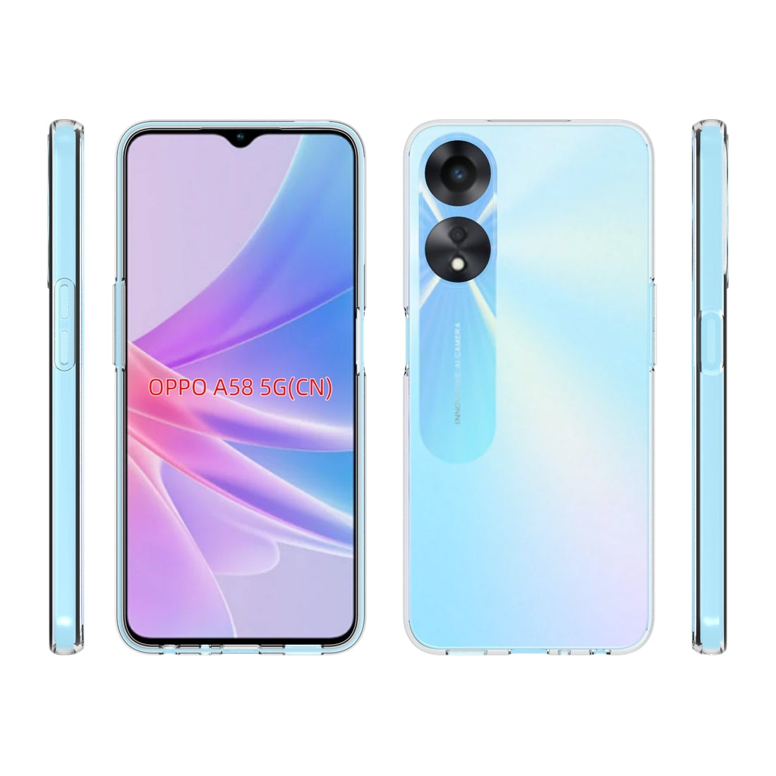 OPPO A58 5G Waterproof Texture TPU Protective Phone Case Shockproof Cover