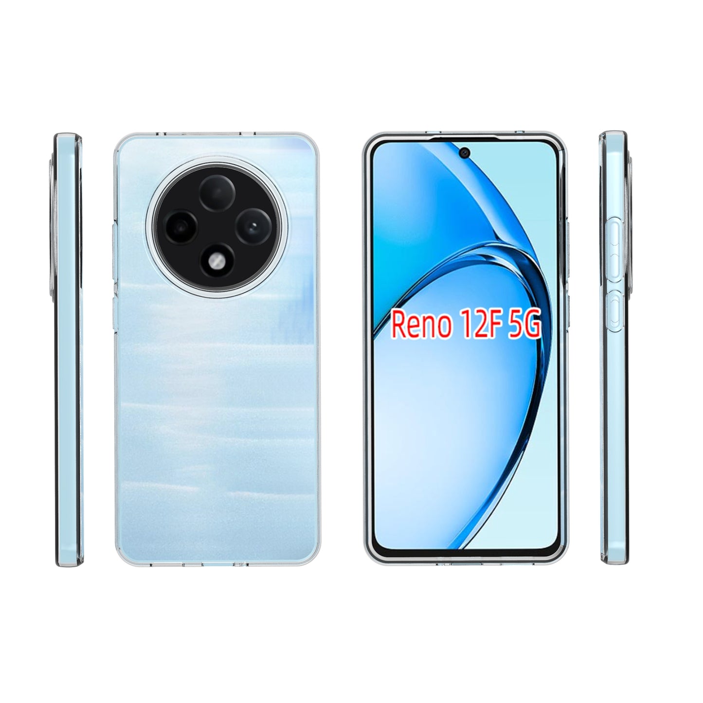 OPPO Reno12 F 5G Waterproof Texture TPU Protective Phone Case Shockproof Cover