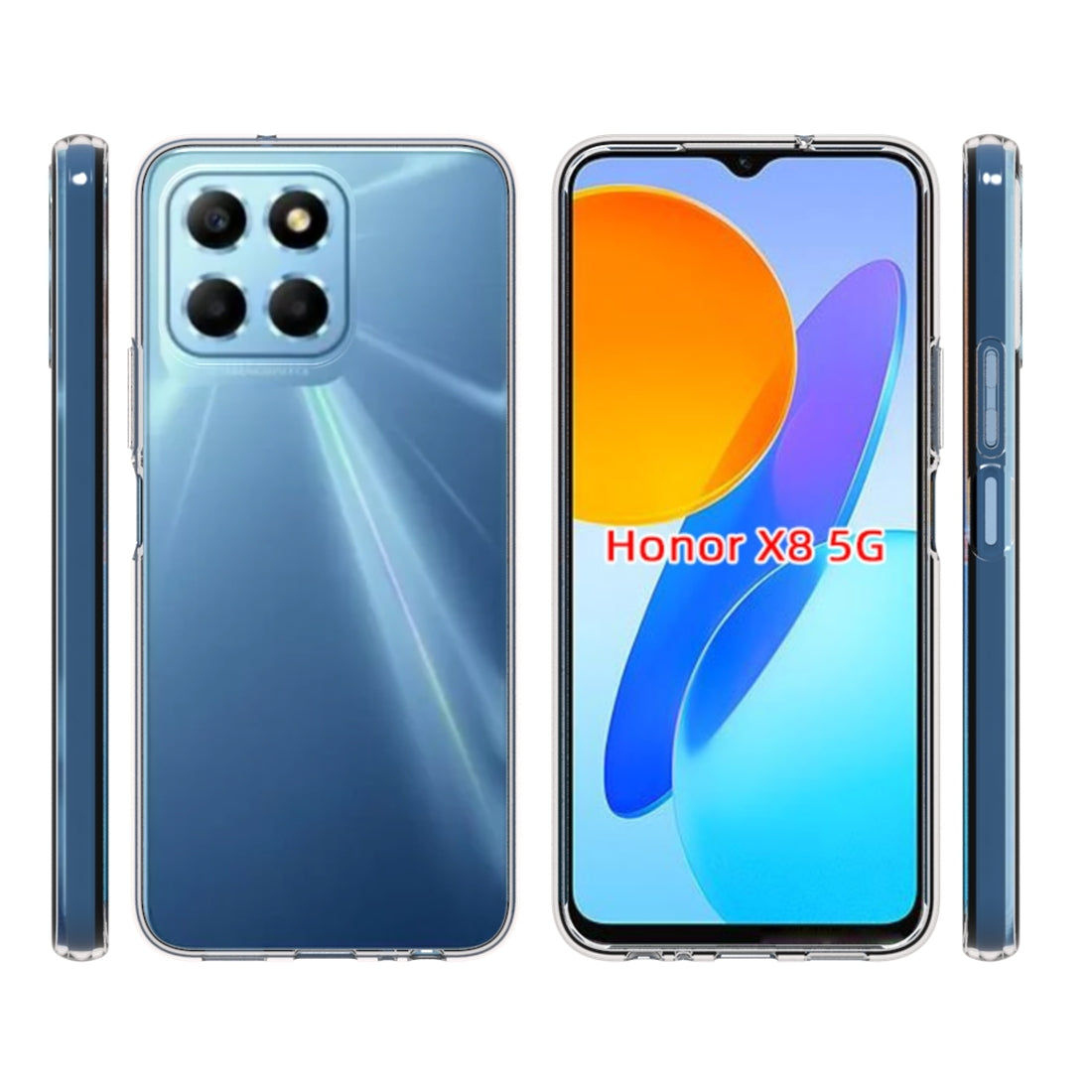 Honor X8 5G Waterproof Texture TPU Protective Phone Case Shockproof Cover