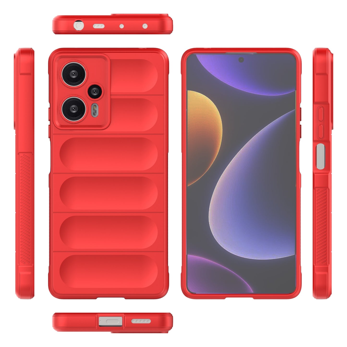 Xiaomi Redmi Note 12 Turbo Magic Shield TPU + Flannel Protective Phone Case Cover, Shockproof Scratch Resistant