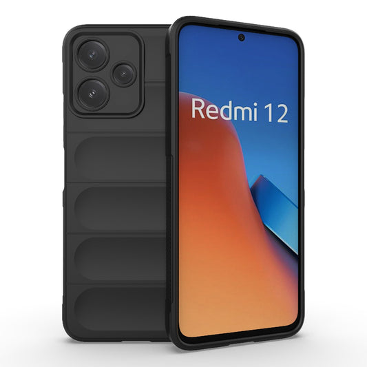 Xiaomi Redmi 12 5G Magic Shield TPU + Flannel Protective Phone Case Cover, Shockproof Scratch Resistant