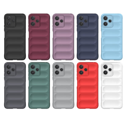Xiaomi Redmi 12 5G Magic Shield TPU + Flannel Protective Phone Case Cover, Shockproof Scratch Resistant