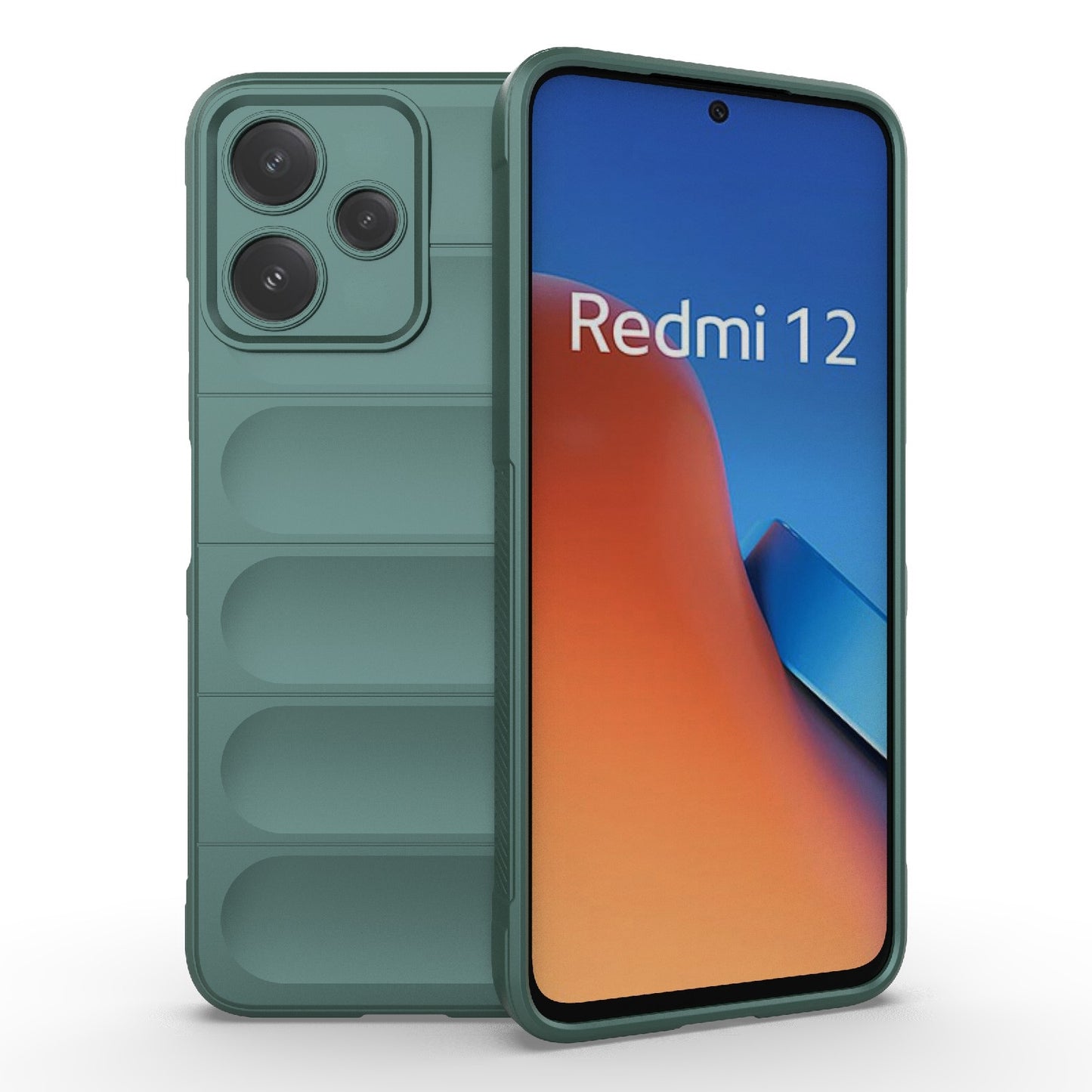 Xiaomi Redmi 12 5G Magic Shield TPU + Flannel Protective Phone Case Cover, Shockproof Scratch Resistant