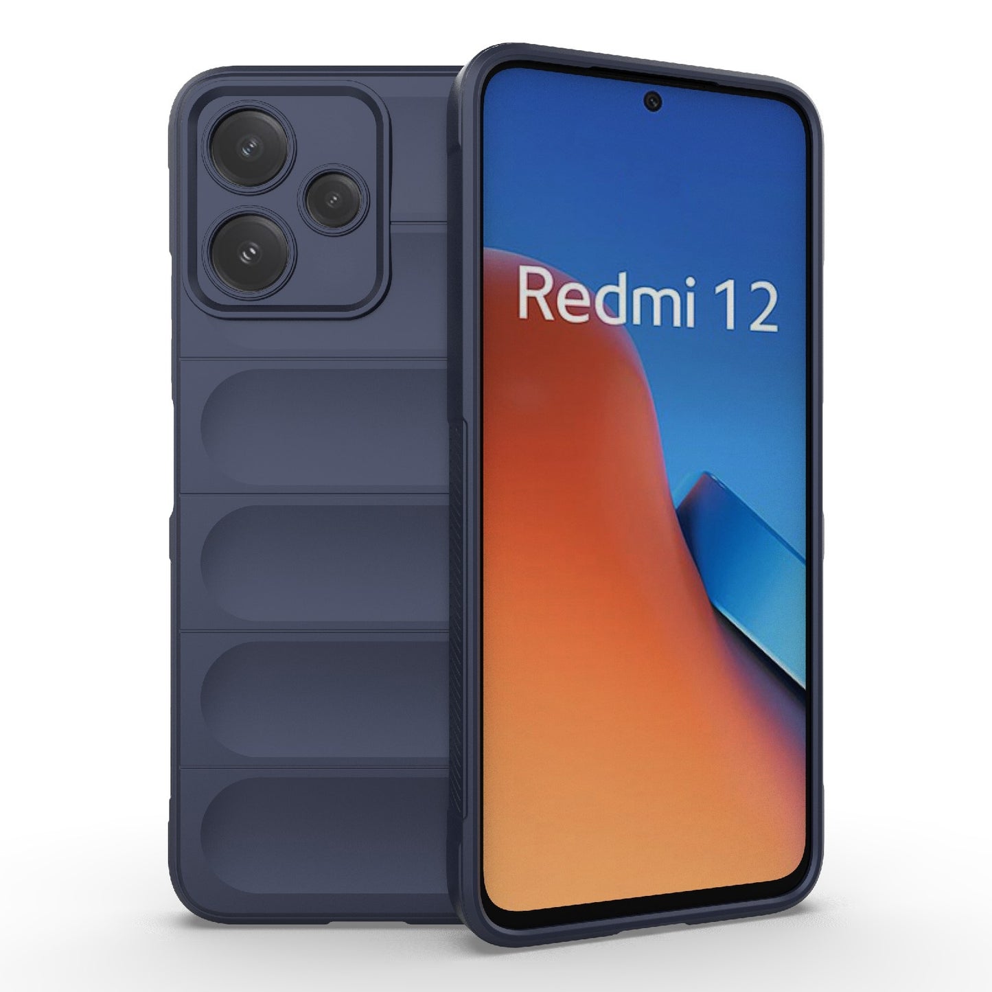 Xiaomi Redmi 12 5G Magic Shield TPU + Flannel Protective Phone Case Cover, Shockproof Scratch Resistant