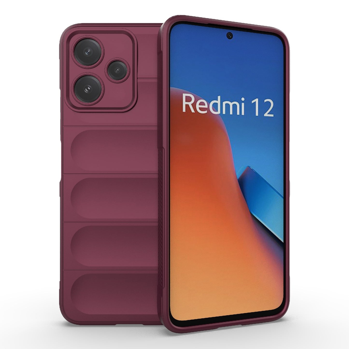 Xiaomi Redmi 12 5G Magic Shield TPU + Flannel Protective Phone Case Cover, Shockproof Scratch Resistant