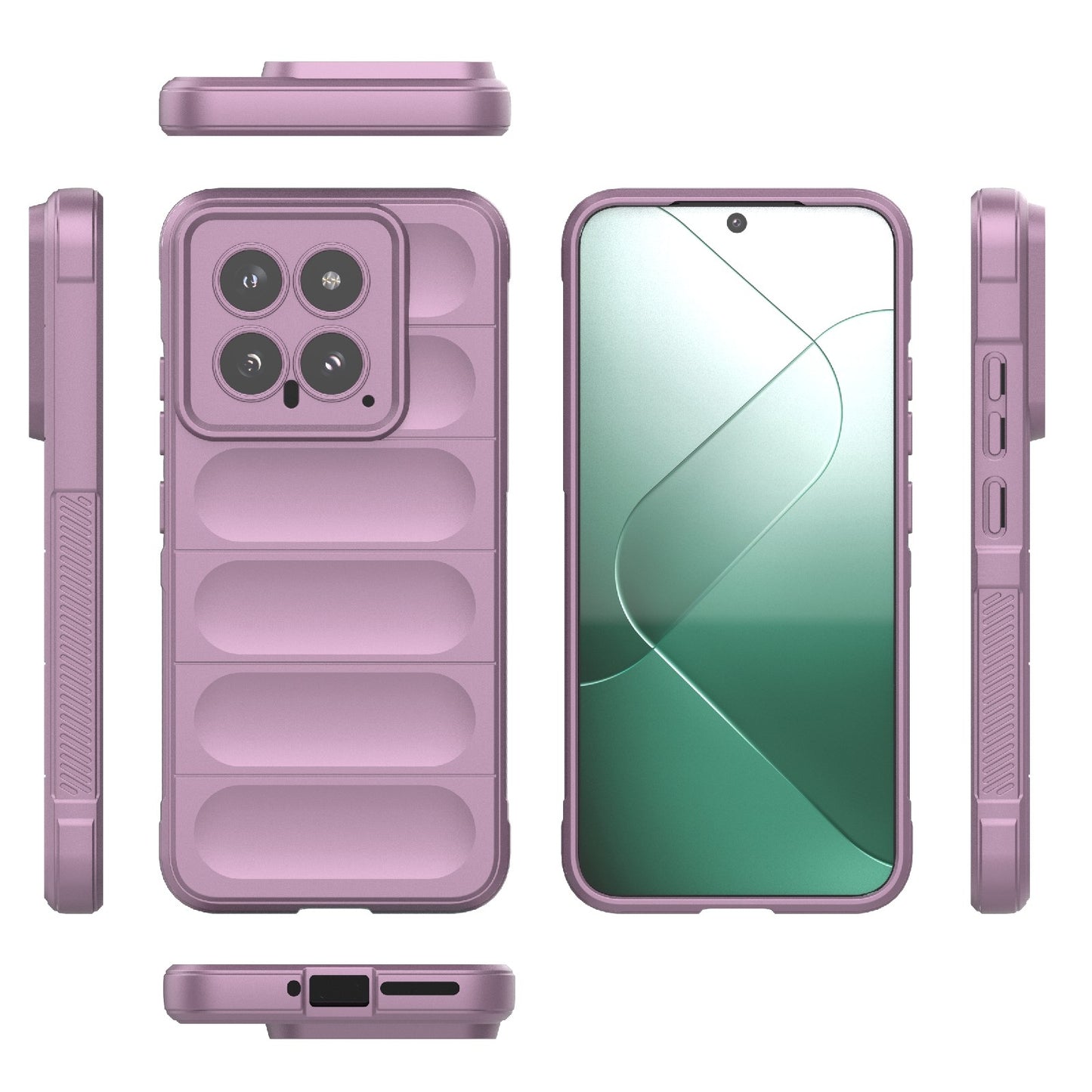 Xiaomi 14 5G Shock Absorbent Magic Shield TPU + Flannel Phone Case, Featuring Ridged Drop Protection, Bright Colours & Easy Access