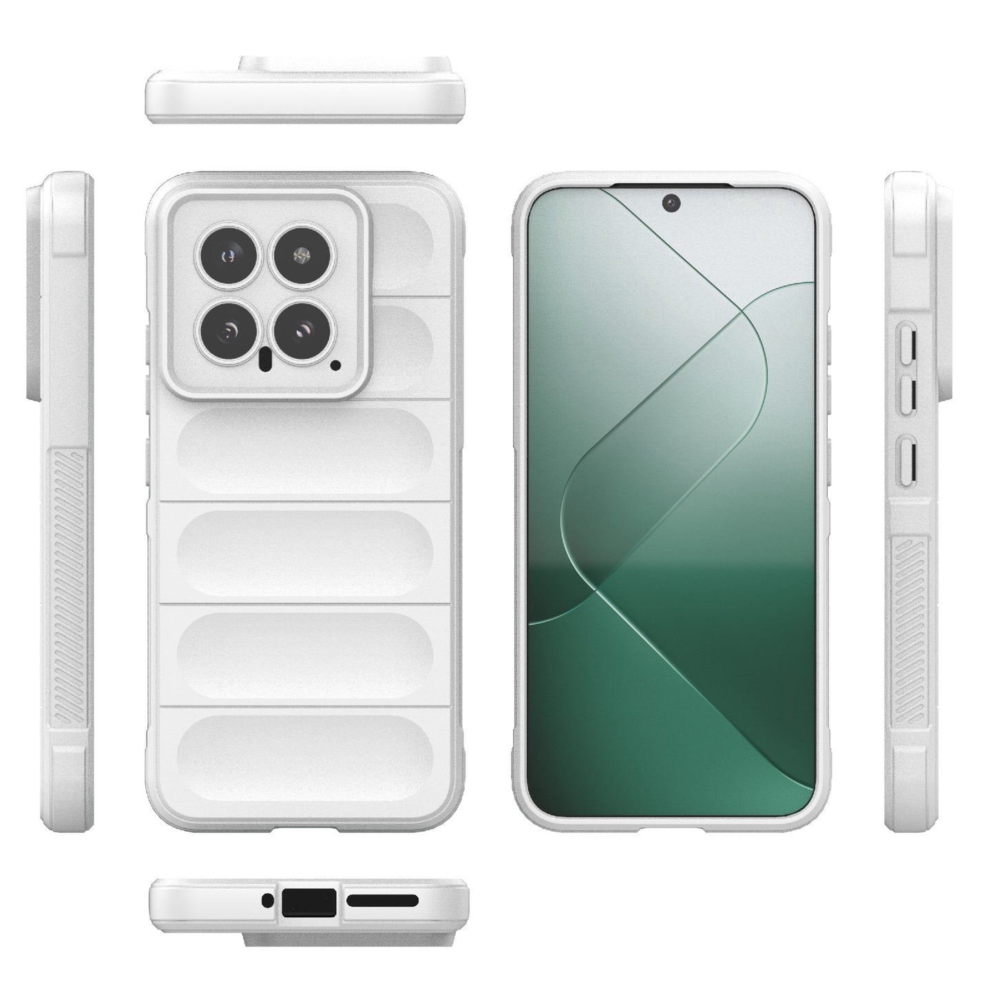 Xiaomi 14 5G Shock Absorbent Magic Shield TPU + Flannel Phone Case, Featuring Ridged Drop Protection, Bright Colours & Easy Access