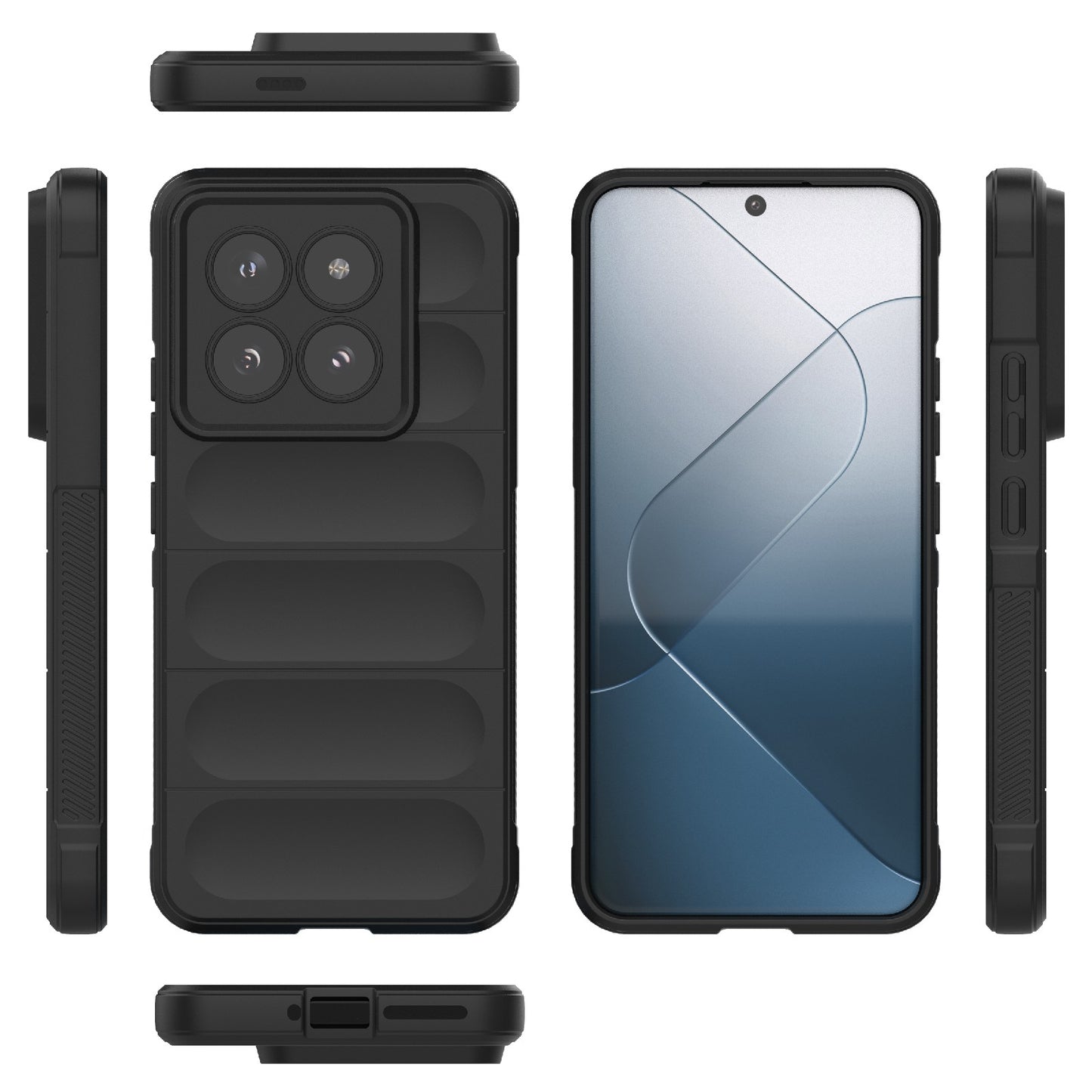 Xiaomi 14 Pro 5G Shock Absorbent Magic Shield TPU + Flannel Phone Case, Featuring Ridged Drop Protection, Bright Colours & Easy Access