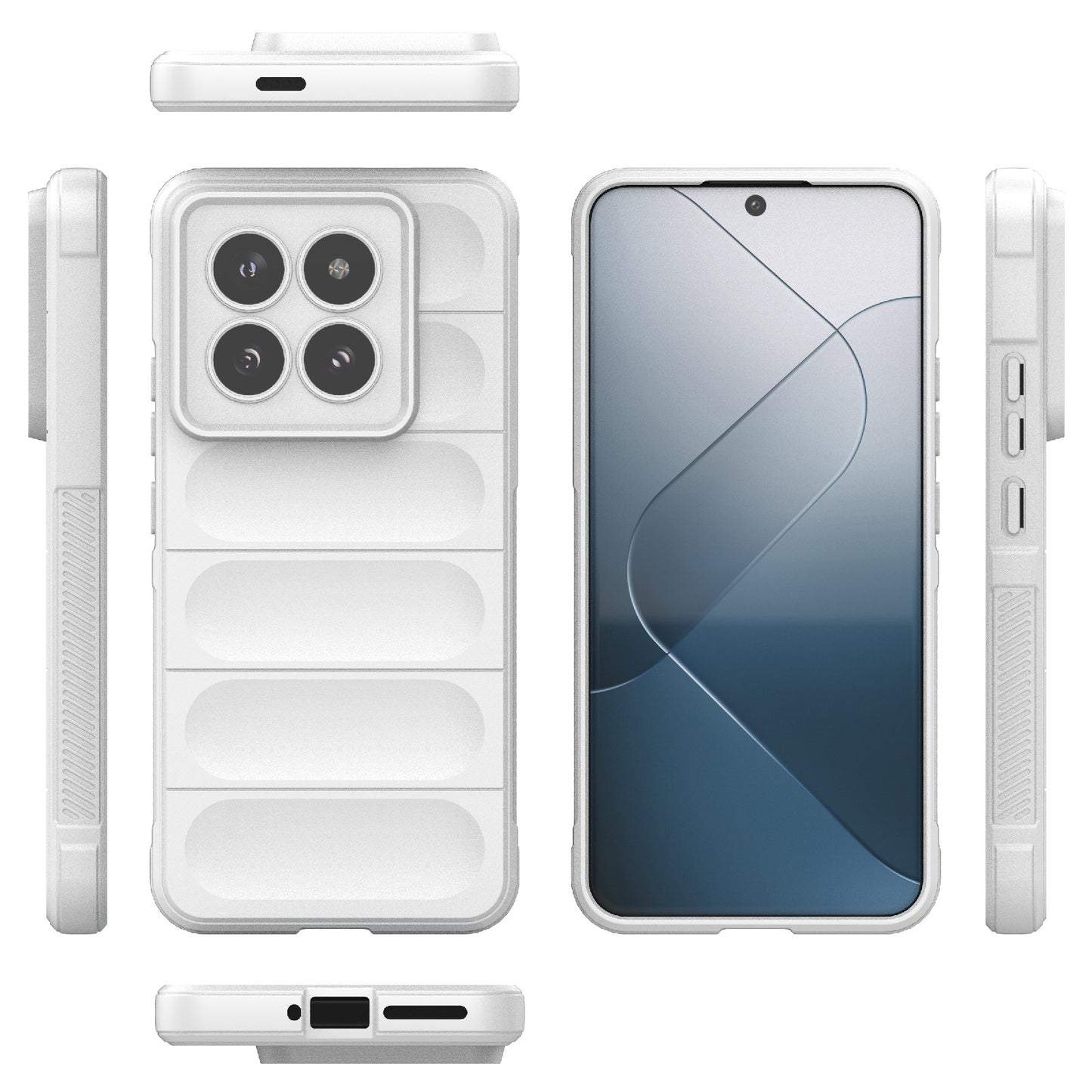 Xiaomi 14 Pro 5G Shock Absorbent Magic Shield TPU + Flannel Phone Case, Featuring Ridged Drop Protection, Bright Colours & Easy Access