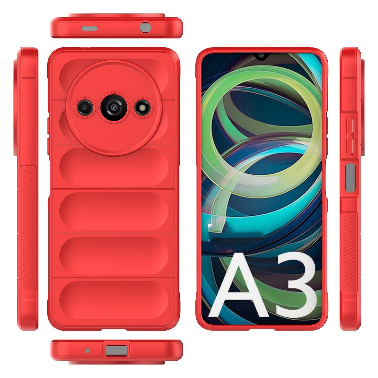 Xiaomi Redmi A3 4G Global Shock Absorbent Magic Shield TPU + Flannel Phone Case, Featuring Ridged Drop Protection, Bright Colours & Easy Access