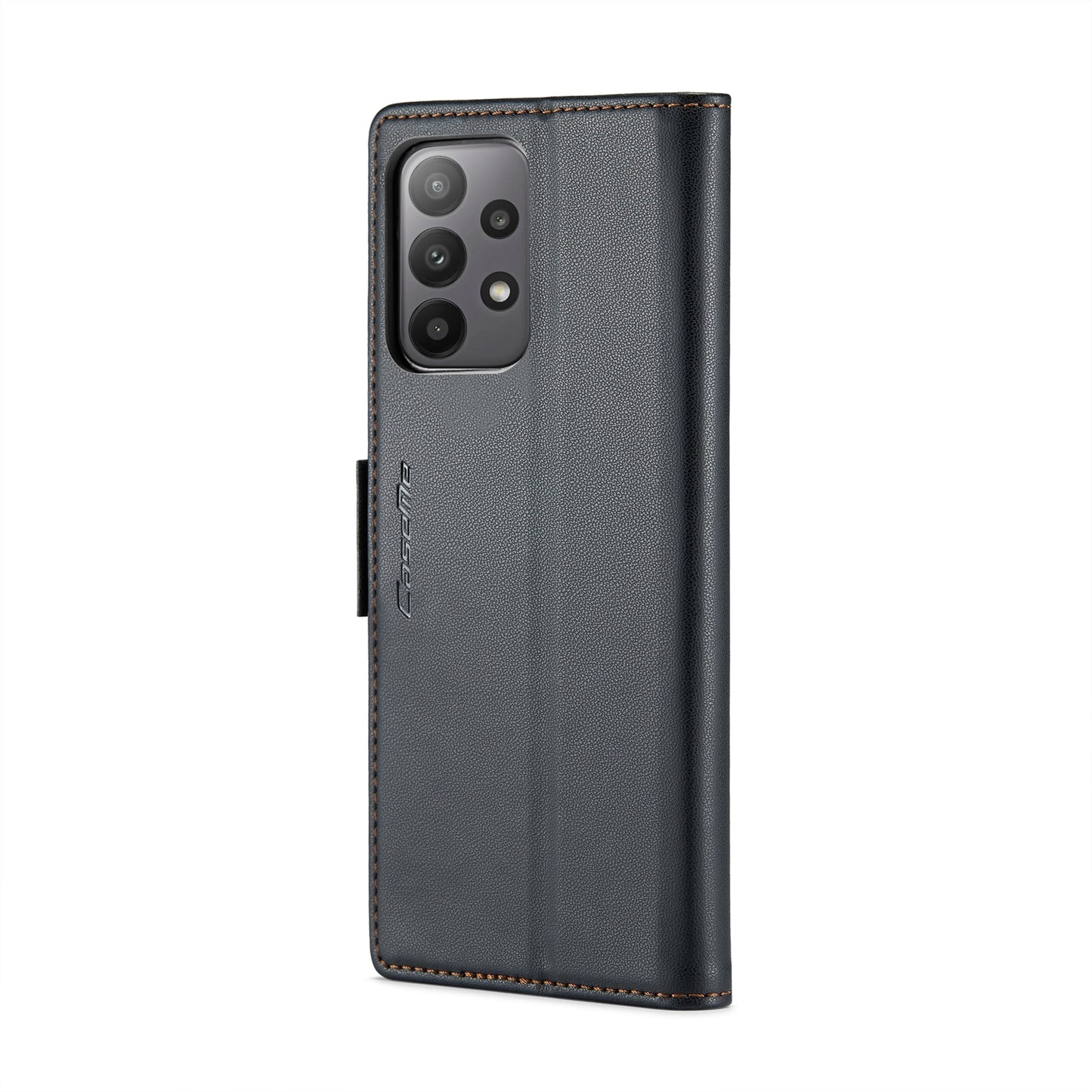 Samsung Galaxy A23 Litchi Texture RFID Anti-theft Leather Phone Case with Butterfly Buckle, Stand & Card Wallet with TPU Shell