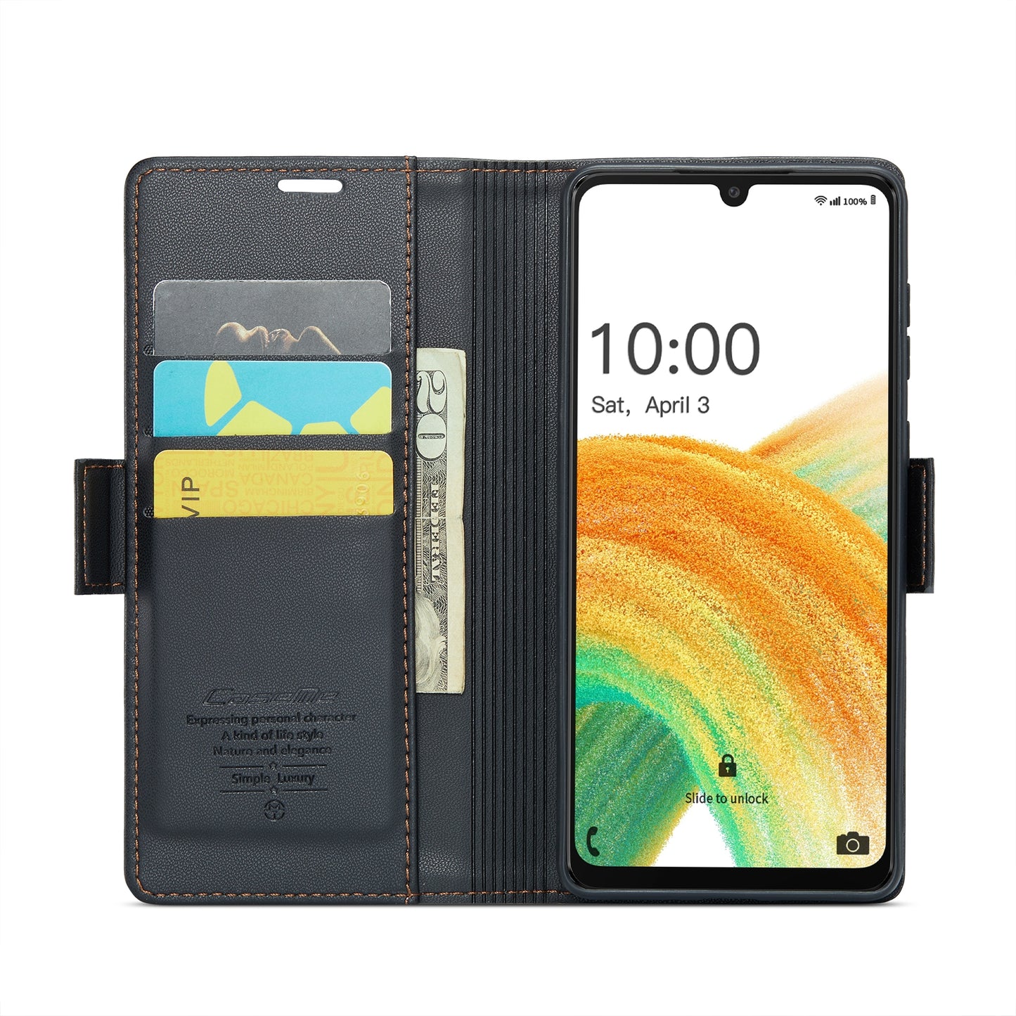 Samsung Galaxy A33 5G Litchi Texture RFID Anti-theft Leather Phone Case with Butterfly Buckle, Stand & Card Wallet with TPU Shell