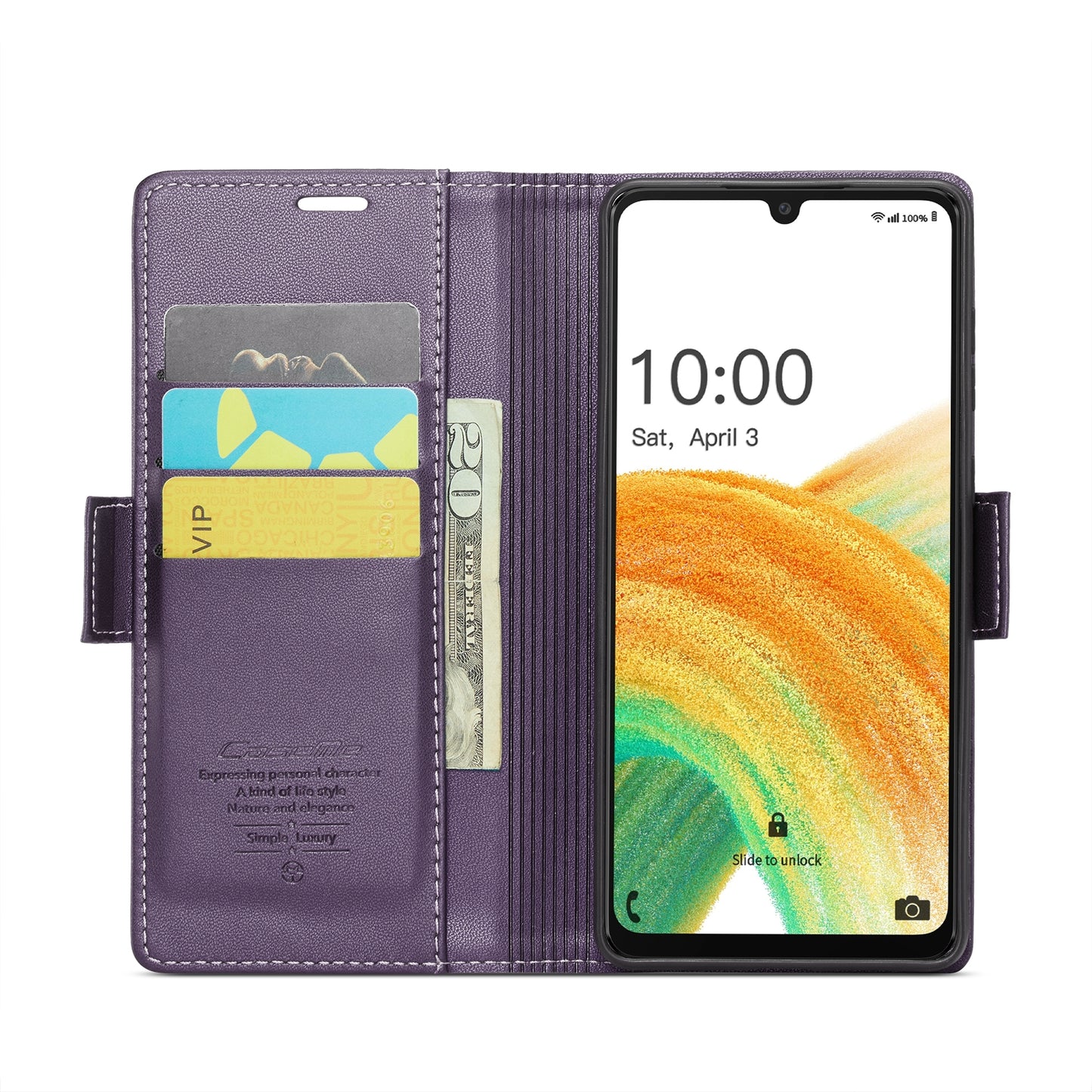 Samsung Galaxy A33 5G Litchi Texture RFID Anti-theft Leather Phone Case with Butterfly Buckle, Stand & Card Wallet with TPU Shell