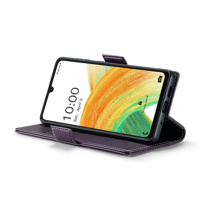 Samsung Galaxy A33 5G Litchi Texture RFID Anti-theft Leather Phone Case with Butterfly Buckle, Stand & Card Wallet with TPU Shell