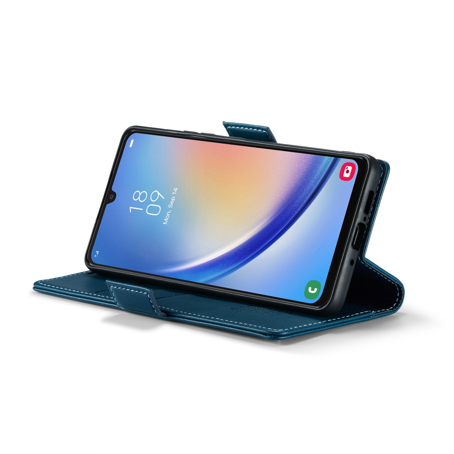 Samsung Galaxy A34 5G Litchi Texture RFID Anti-theft Leather Phone Case with Butterfly Buckle, Stand & Card Wallet with TPU Shell