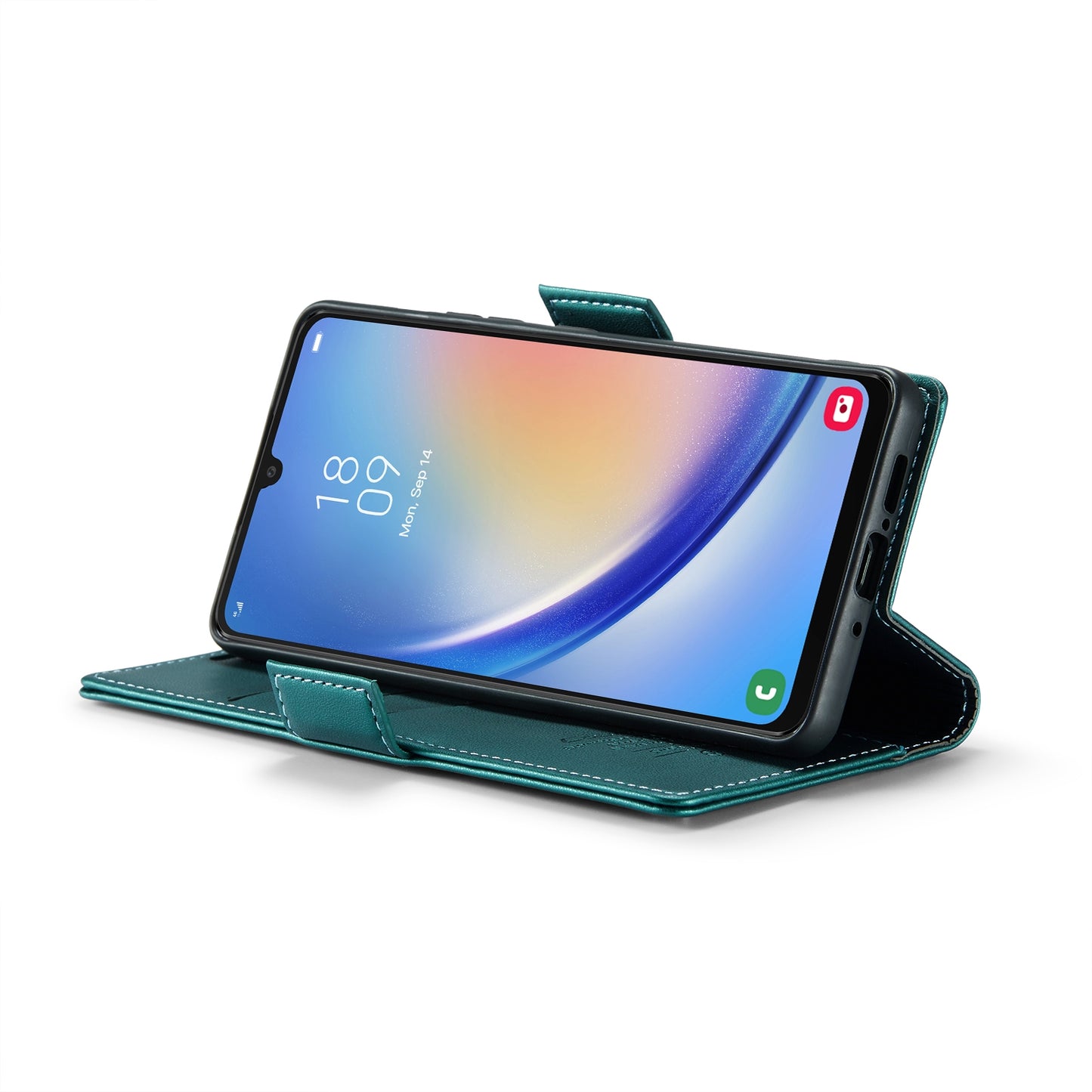 Samsung Galaxy A34 5G Litchi Texture RFID Anti-theft Leather Phone Case with Butterfly Buckle, Stand & Card Wallet with TPU Shell