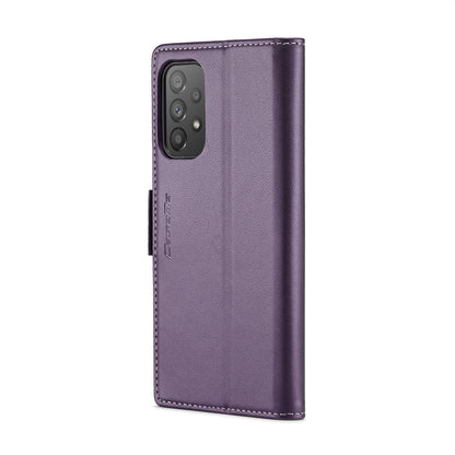 Samsung Galaxy A73 5G Litchi Texture RFID Anti-theft Leather Phone Case with Butterfly Buckle, Stand & Card Wallet with TPU Shell