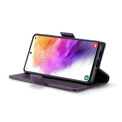 Samsung Galaxy A73 5G Litchi Texture RFID Anti-theft Leather Phone Case with Butterfly Buckle, Stand & Card Wallet with TPU Shell