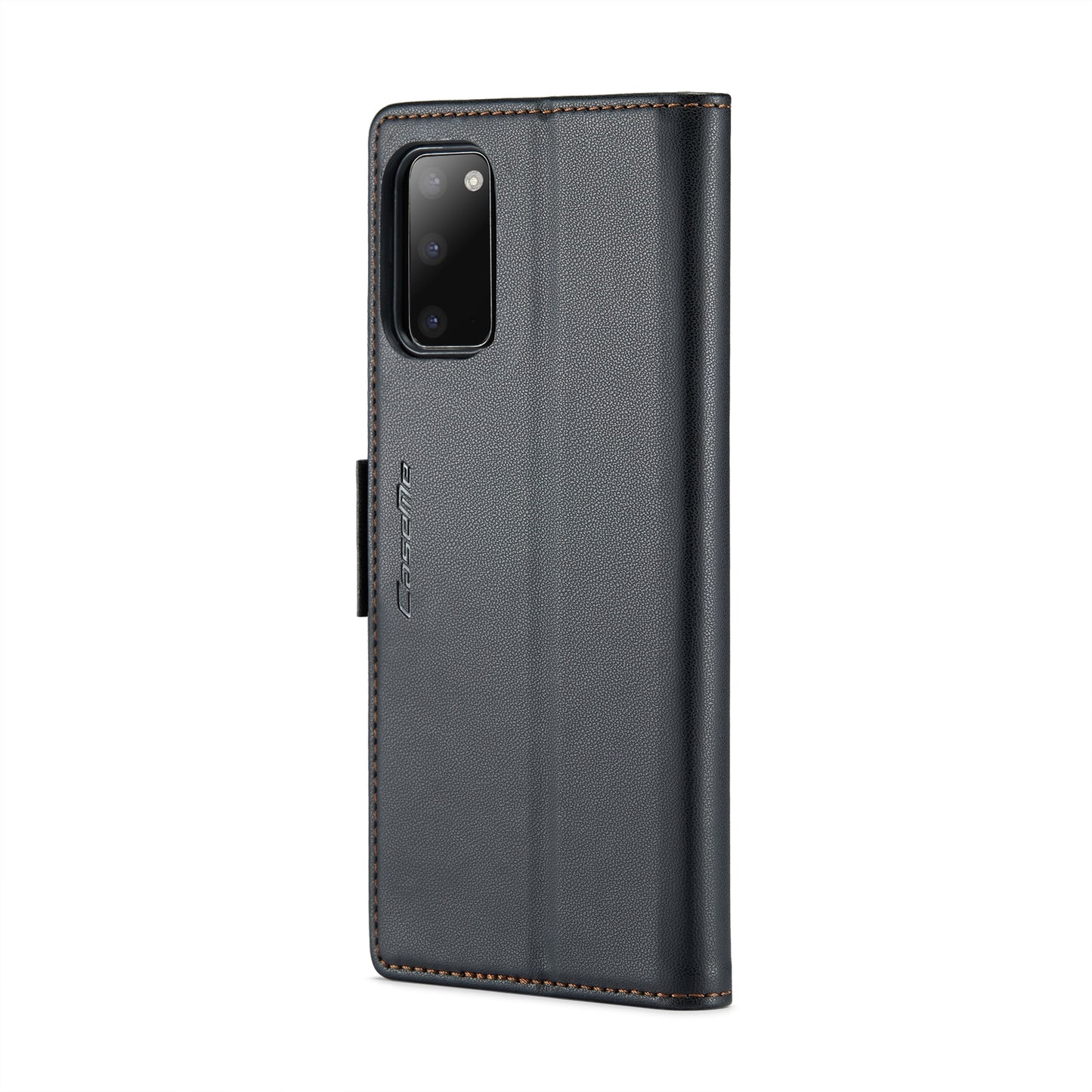 Samsung Galaxy S20 Litchi Texture RFID Anti-theft Leather Phone Case with Butterfly Buckle, Stand & Card Wallet with TPU Shell