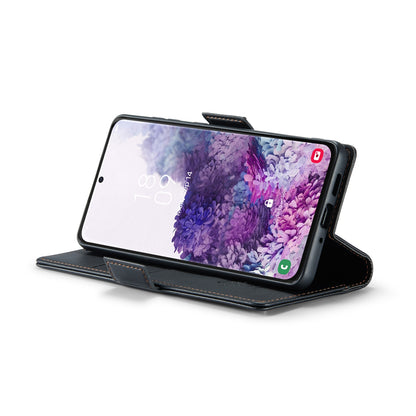 Samsung Galaxy S20 Litchi Texture RFID Anti-theft Leather Phone Case with Butterfly Buckle, Stand & Card Wallet with TPU Shell