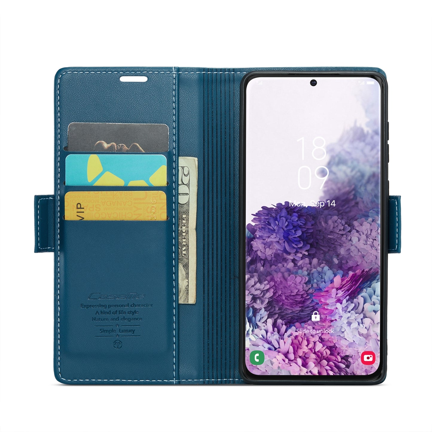 Samsung Galaxy S20 Litchi Texture RFID Anti-theft Leather Phone Case with Butterfly Buckle, Stand & Card Wallet with TPU Shell