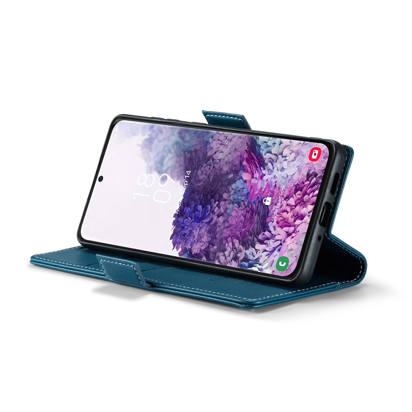 Samsung Galaxy S20 Litchi Texture RFID Anti-theft Leather Phone Case with Butterfly Buckle, Stand & Card Wallet with TPU Shell