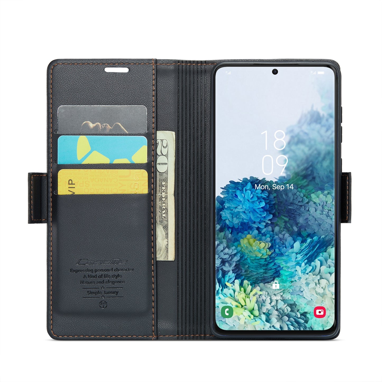 Samsung Galaxy S20+ Litchi Texture RFID Anti-theft Leather Phone Case with Butterfly Buckle, Stand & Card Wallet with TPU Shell