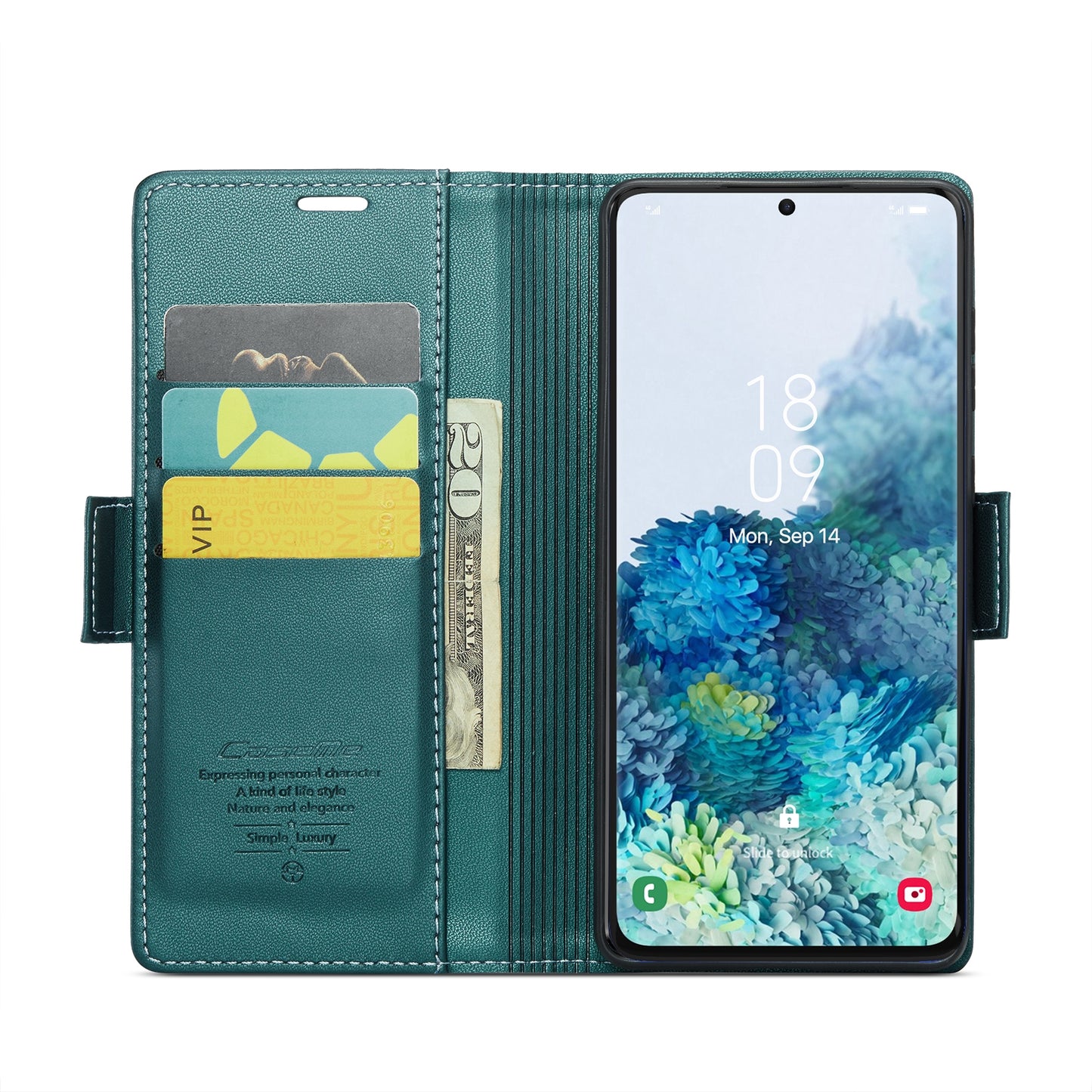 Samsung Galaxy S20+ Litchi Texture RFID Anti-theft Leather Phone Case with Butterfly Buckle, Stand & Card Wallet with TPU Shell