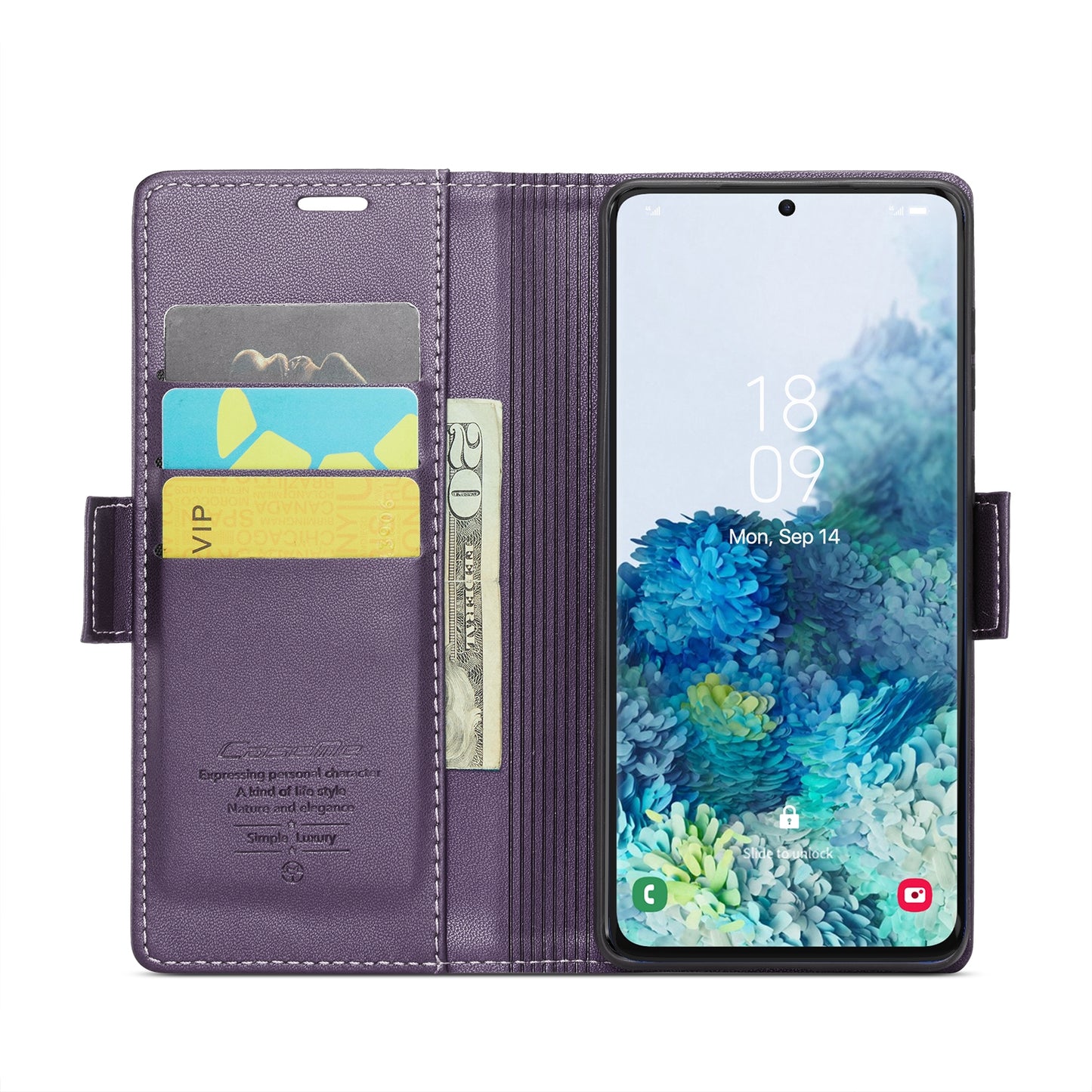 Samsung Galaxy S20+ Litchi Texture RFID Anti-theft Leather Phone Case with Butterfly Buckle, Stand & Card Wallet with TPU Shell