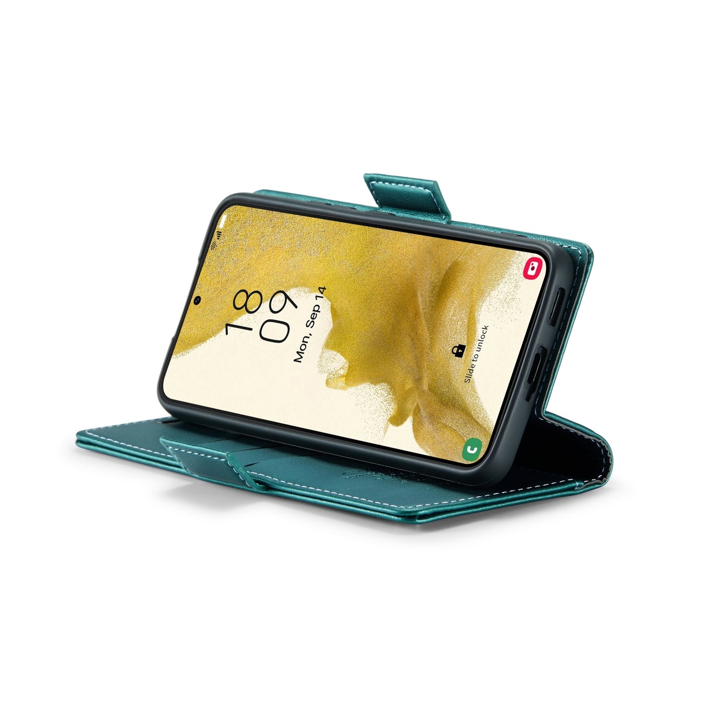 Samsung Galaxy S22+ 5G Litchi Texture RFID Anti-theft Leather Phone Case with Butterfly Buckle, Stand & Card Wallet with TPU Shell