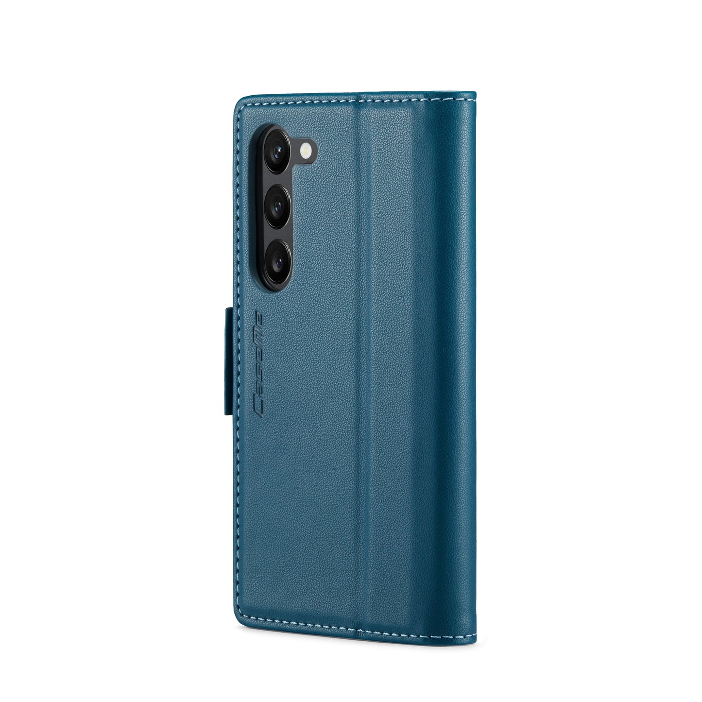 Samsung Galaxy S23 5G Litchi Texture RFID Anti-theft Leather Phone Case with Butterfly Buckle, Stand & Card Wallet with TPU Shell