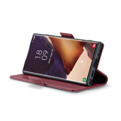 Samsung Galaxy Note20 Ultra Litchi Texture RFID Anti-theft Leather Phone Case with Butterfly Buckle, Stand & Card Wallet with TPU Shell