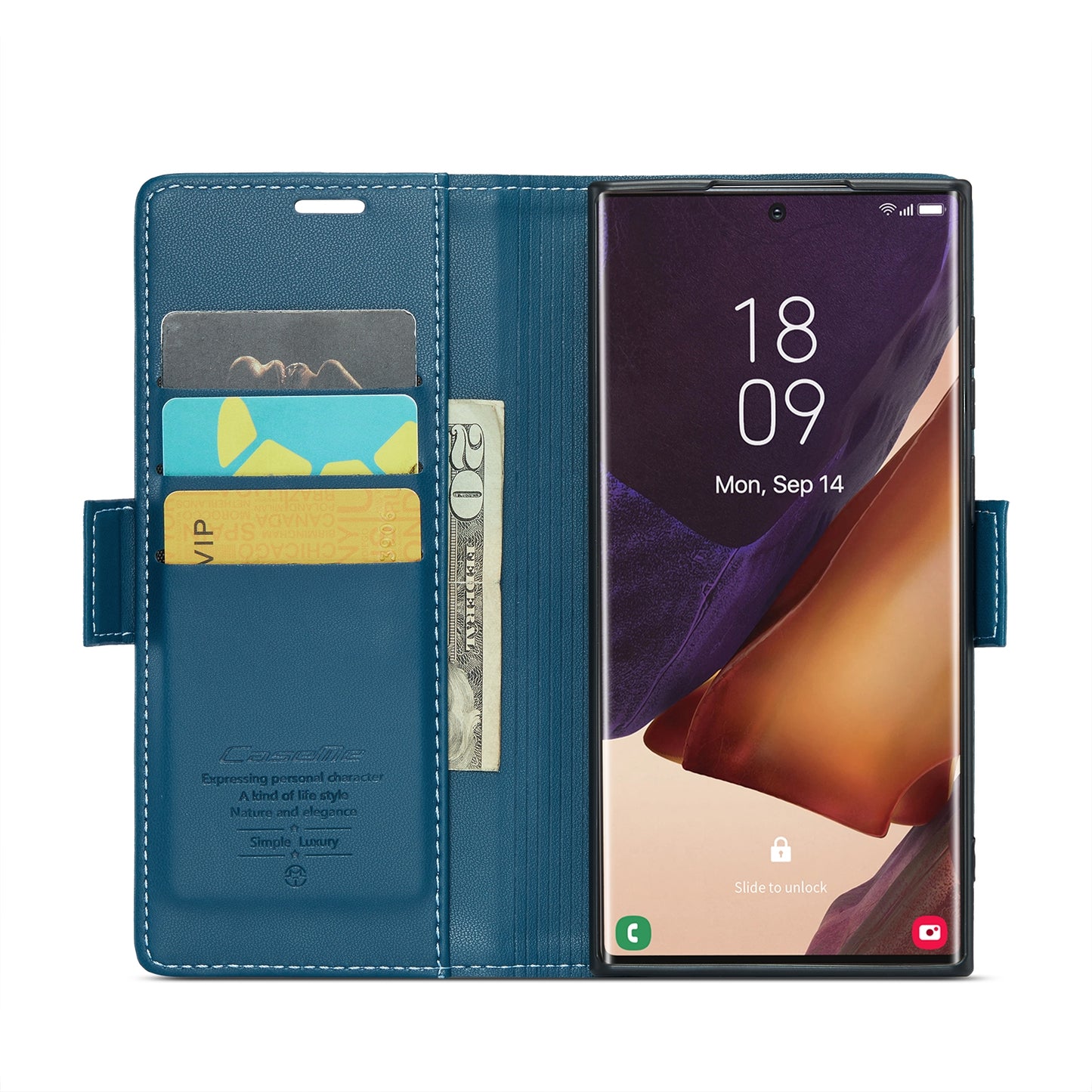 Samsung Galaxy Note20 Ultra Litchi Texture RFID Anti-theft Leather Phone Case with Butterfly Buckle, Stand & Card Wallet with TPU Shell