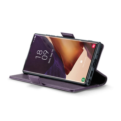 Samsung Galaxy Note20 Ultra Litchi Texture RFID Anti-theft Leather Phone Case with Butterfly Buckle, Stand & Card Wallet with TPU Shell