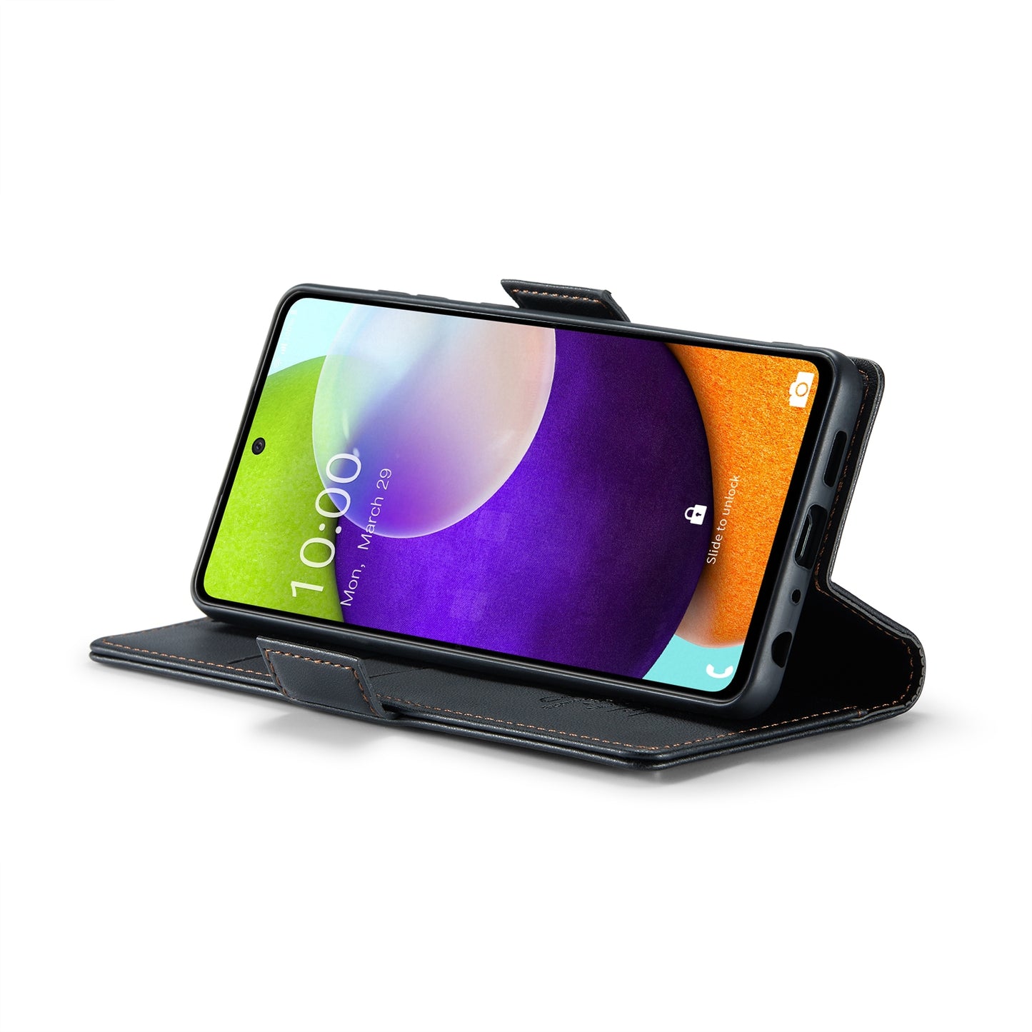 Samsung Galaxy A52/A52s 5G Litchi Texture RFID Anti-theft Leather Phone Case with Butterfly Buckle, Stand & Card Wallet with TPU Shell