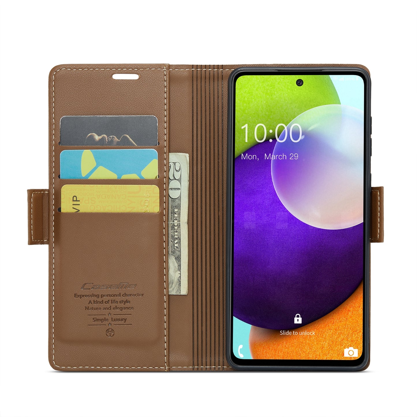 Samsung Galaxy A52/A52s 5G Litchi Texture RFID Anti-theft Leather Phone Case with Butterfly Buckle, Stand & Card Wallet with TPU Shell