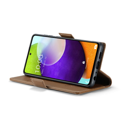 Samsung Galaxy A52/A52s 5G Litchi Texture RFID Anti-theft Leather Phone Case with Butterfly Buckle, Stand & Card Wallet with TPU Shell