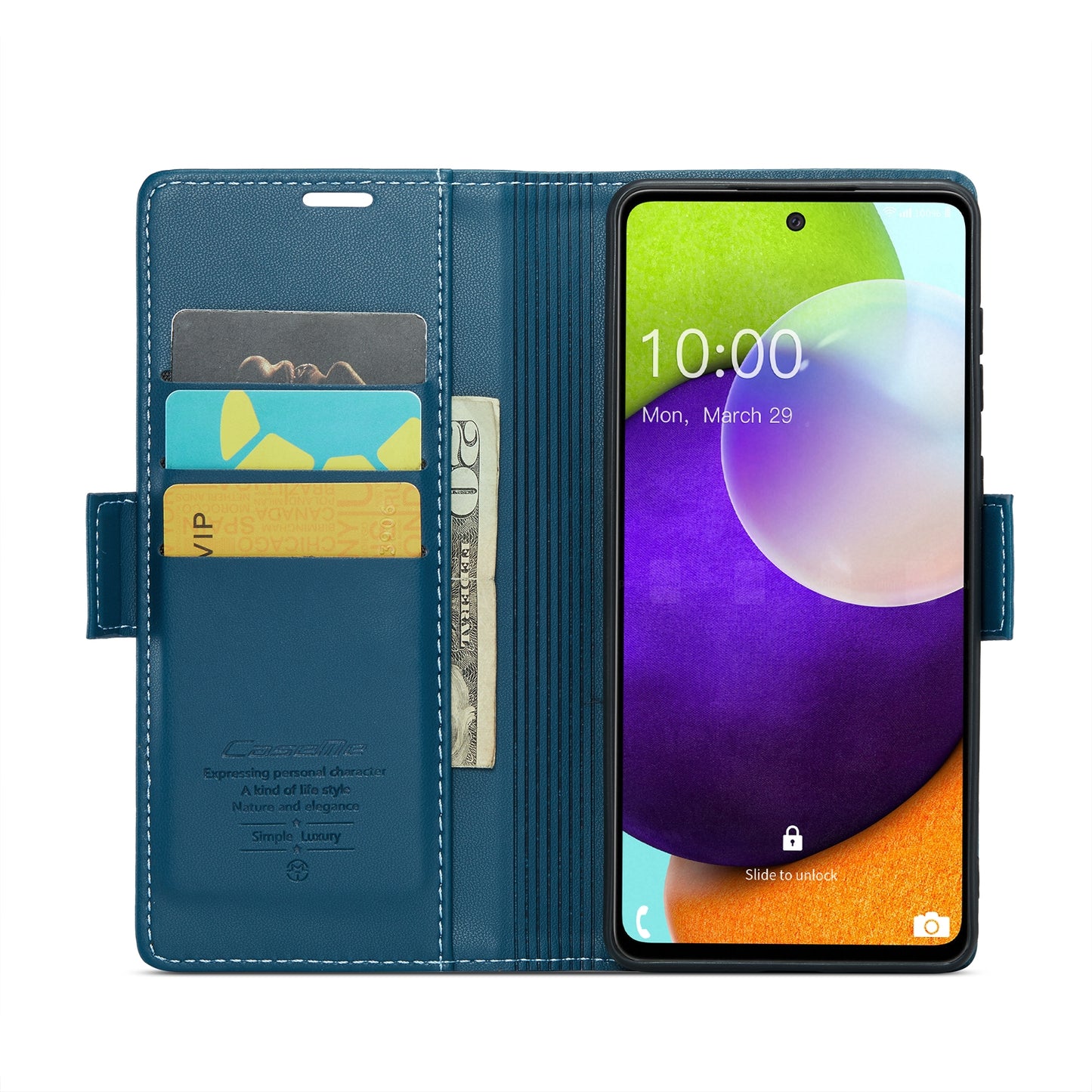 Samsung Galaxy A52/A52s 5G Litchi Texture RFID Anti-theft Leather Phone Case with Butterfly Buckle, Stand & Card Wallet with TPU Shell