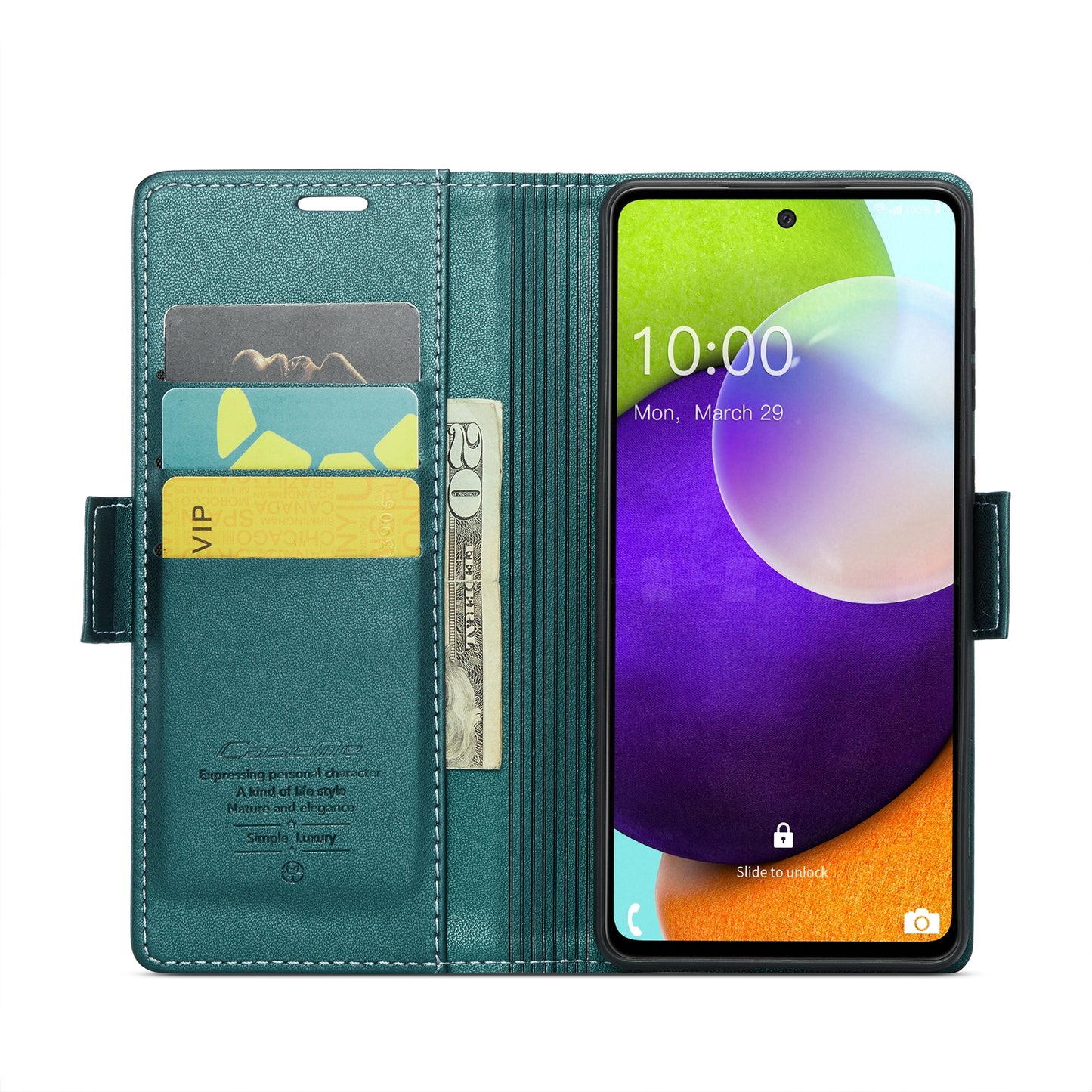 Samsung Galaxy A52/A52s 5G Litchi Texture RFID Anti-theft Leather Phone Case with Butterfly Buckle, Stand & Card Wallet with TPU Shell