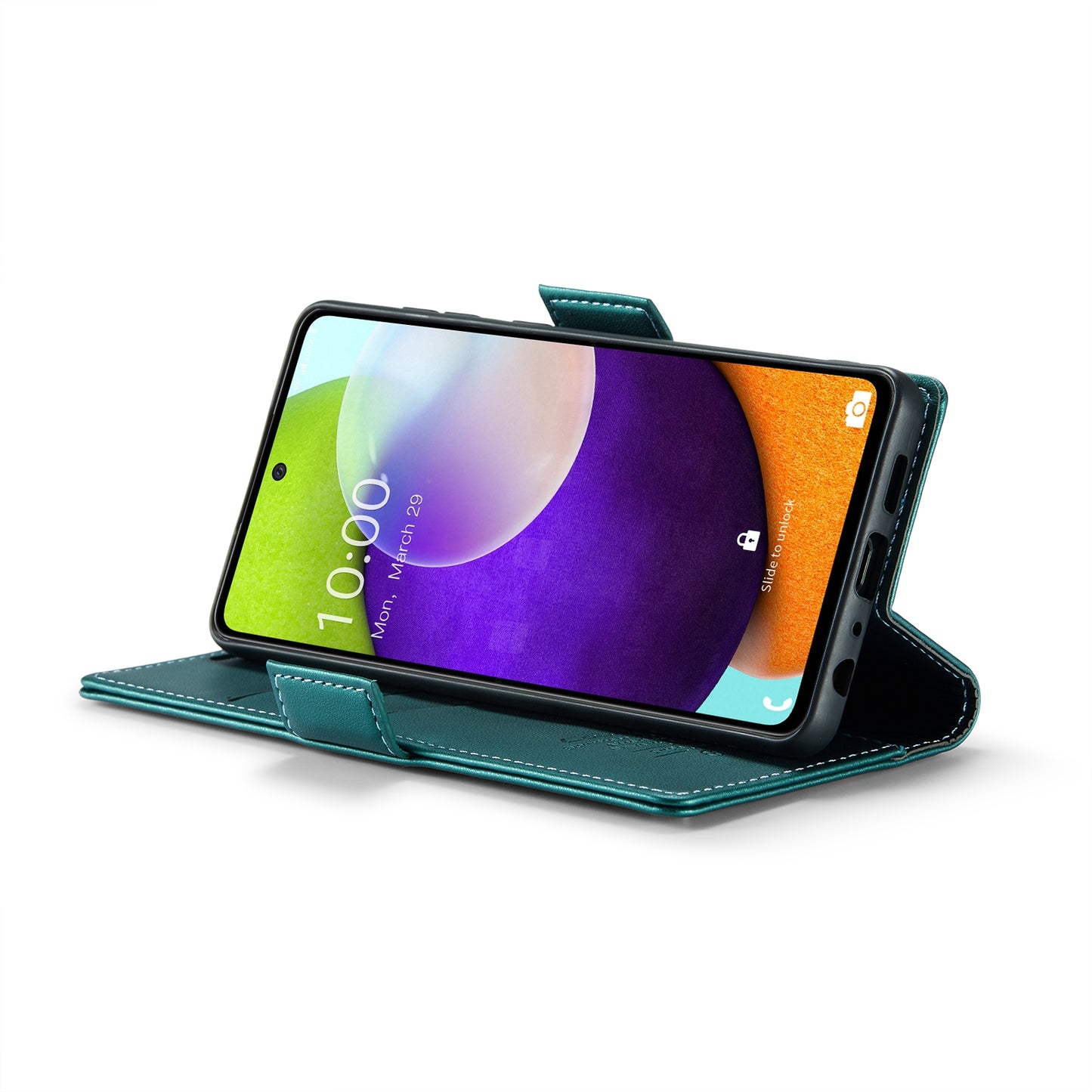 Samsung Galaxy A52/A52s 5G Litchi Texture RFID Anti-theft Leather Phone Case with Butterfly Buckle, Stand & Card Wallet with TPU Shell