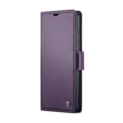 Samsung Galaxy A52/A52s 5G Litchi Texture RFID Anti-theft Leather Phone Case with Butterfly Buckle, Stand & Card Wallet with TPU Shell