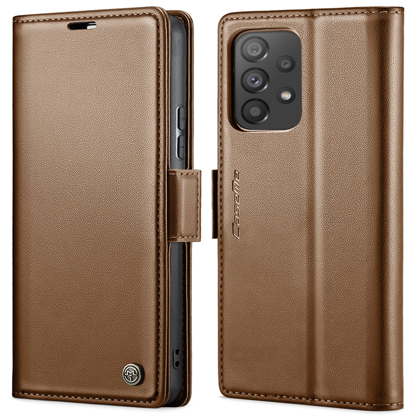 Samsung Galaxy A53 Litchi Texture RFID Anti-theft Leather Phone Case with Butterfly Buckle, Stand & Card Wallet with TPU Shell