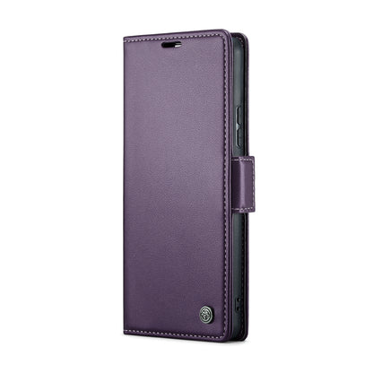 Samsung Galaxy A53 Litchi Texture RFID Anti-theft Leather Phone Case with Butterfly Buckle, Stand & Card Wallet with TPU Shell