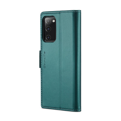 Samsung Galaxy S20 FE Litchi Texture RFID Anti-theft Leather Phone Case with Butterfly Buckle, Stand & Card Wallet with TPU Shell