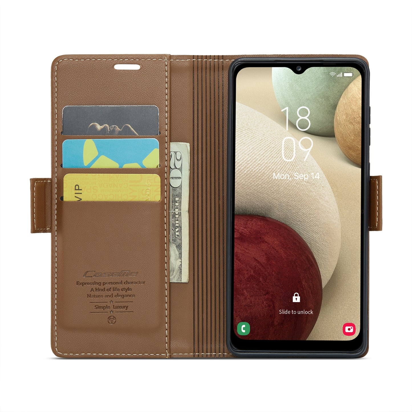 Samsung Galaxy A12 5G Litchi Texture RFID Anti-theft Leather Phone Case with Butterfly Buckle, Stand & Card Wallet with TPU Shell