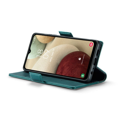 Samsung Galaxy A12 5G Litchi Texture RFID Anti-theft Leather Phone Case with Butterfly Buckle, Stand & Card Wallet with TPU Shell