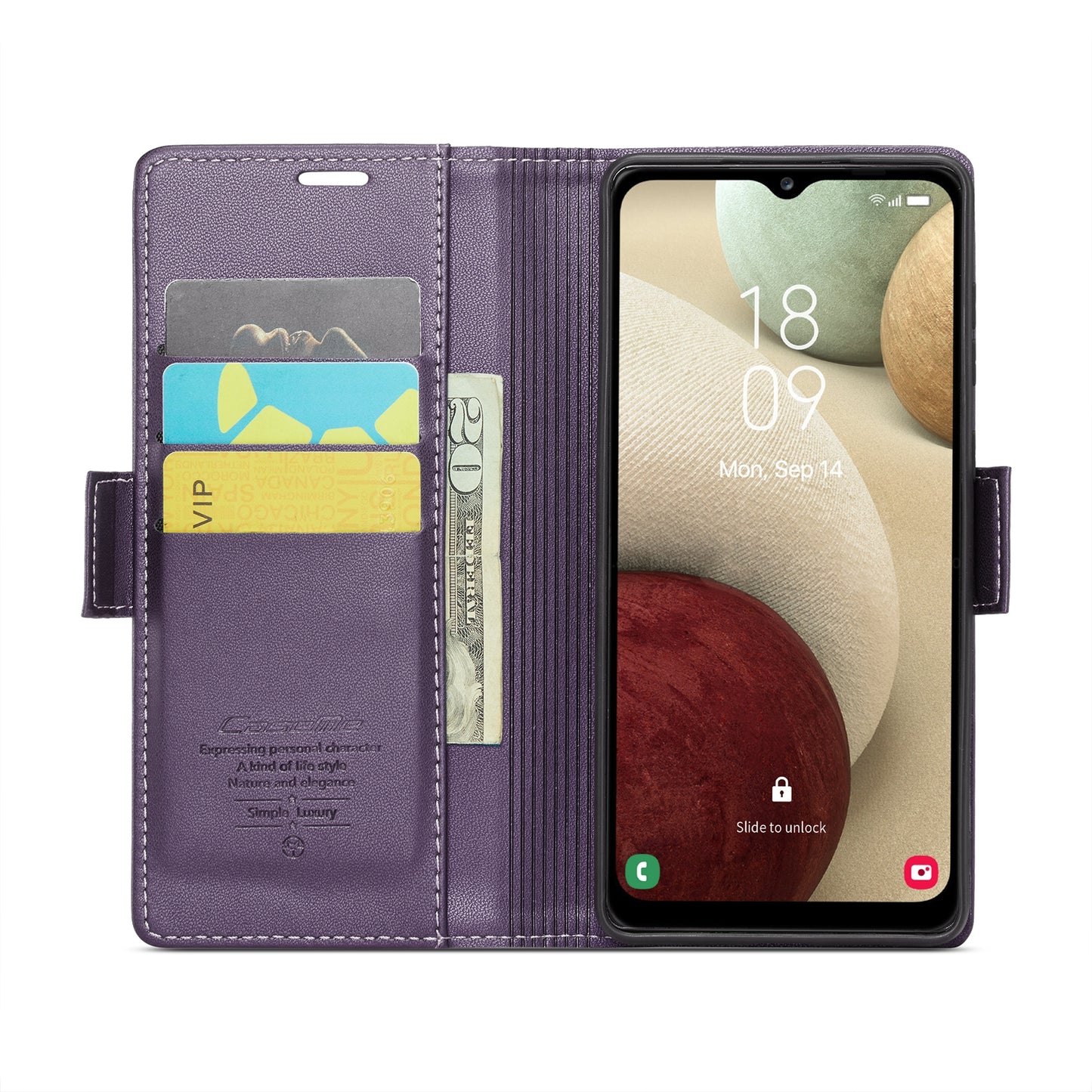Samsung Galaxy A12 5G Litchi Texture RFID Anti-theft Leather Phone Case with Butterfly Buckle, Stand & Card Wallet with TPU Shell