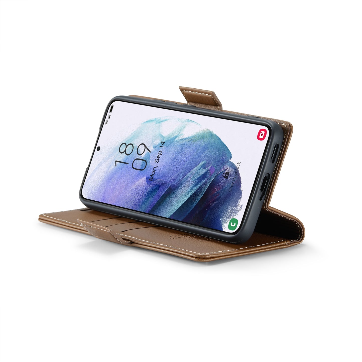 Samsung Galaxy S21+ 5G Litchi Texture RFID Anti-theft Leather Phone Case with Butterfly Buckle, Stand & Card Wallet with TPU Shell