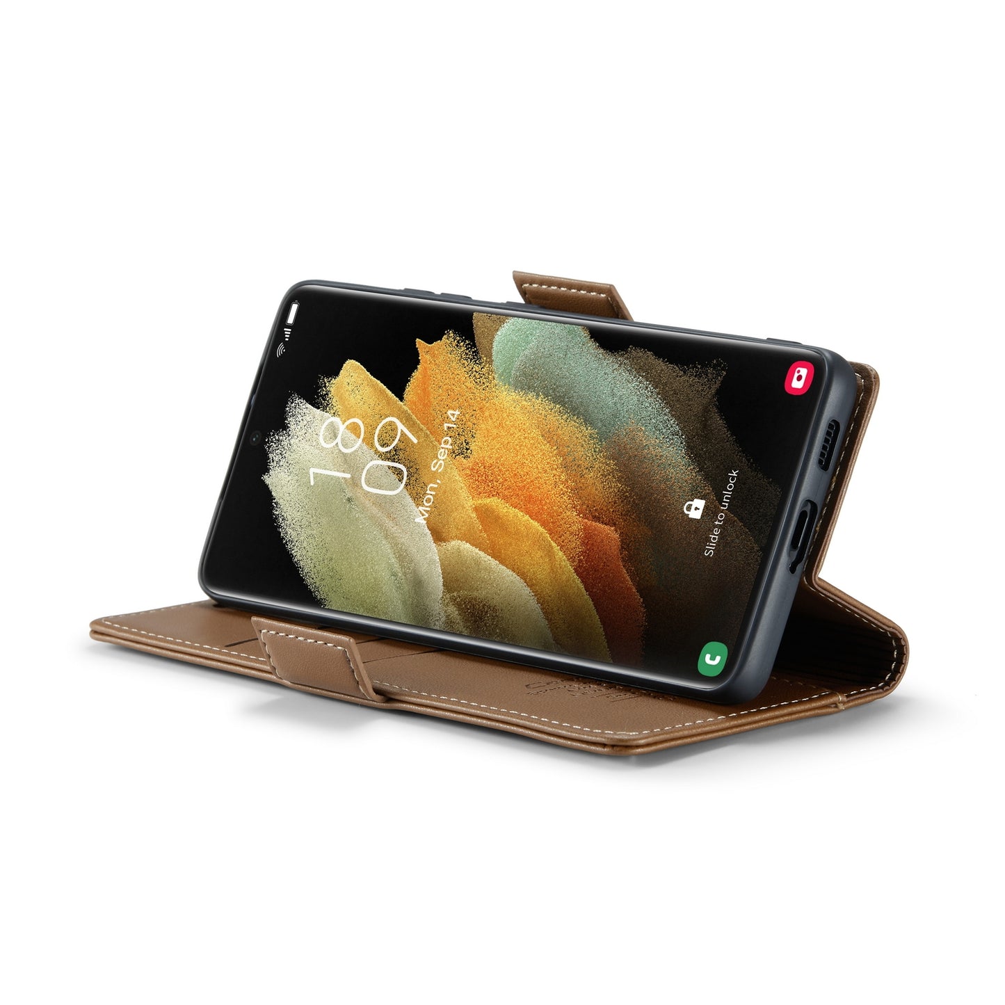 Samsung Galaxy S21 Ultra 5G Litchi Texture RFID Anti-theft Leather Phone Case with Butterfly Buckle, Stand & Card Wallet with TPU Shell